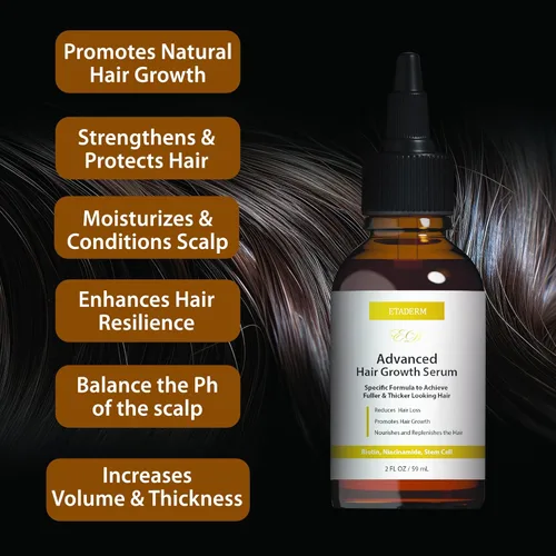 Vista 6 de Advanced Hair Growth Serum - Aceite para el crecimiento del cabello con aloe vera biotina, cafeína y queratina - Aceites para el cabello estimula