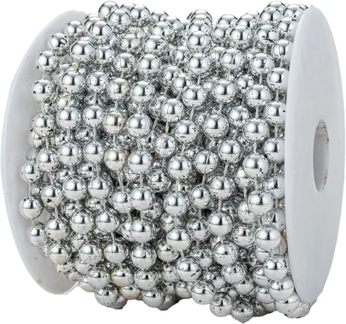 Vista 20 de Guirnalda de cuentas de perlas sintéticas para manualidades de 4mm rollo de hebra de perlas para decorar centros de mesa florales favor de fiesta