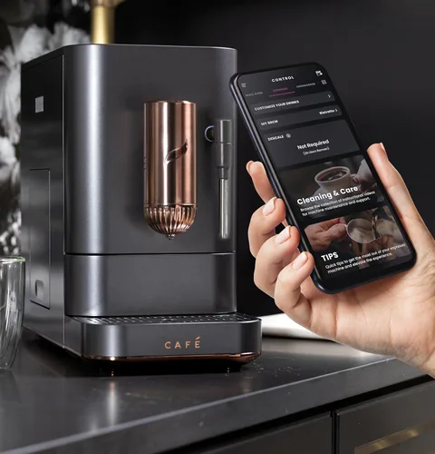 Vista 5 de Café Affetto - Máquina de café espresso automática + espumador de leche, molinillo de granos de espresso integrado y ajustable, preparación de un