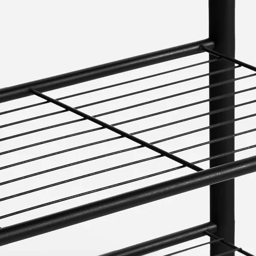 Vista 8 de HOOBRO Coat Rack Shoe Bench, 3-Tier Shoe Rack, Industrial Shoe Organizer Storage Bench, Entry Bench with Mesh Shelves, for Entryway, Living Room