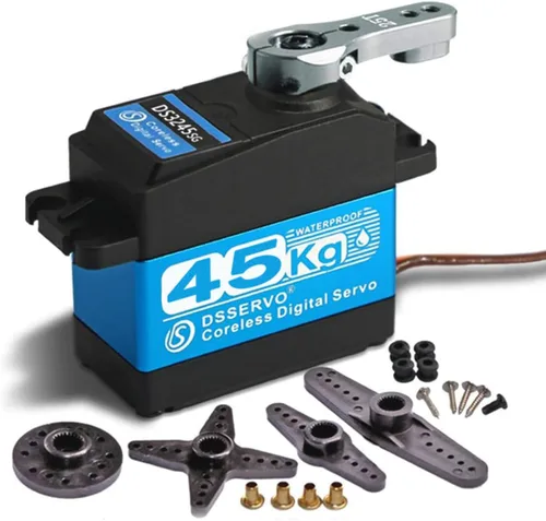 Vista 6 de ZOSKAY Servo motor sin núcleo de 35 kg de alto par con engranaje de metal, servo digital y engranaje de acero inoxidable, servo arduino