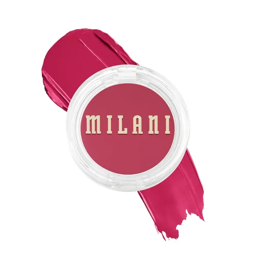 Milani Maquillaje Rubor – Rubor en crema Cheek Kiss para mejillas, color cremosa a gel y tinte labial, color natural brillante, hidratante -