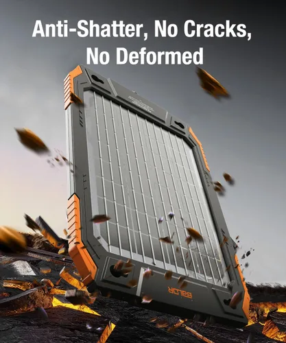 Vista 7 de BALDR Cargador de batería solar de 13 W actualizado, mantenedor de 12 V, portátil, impermeable, panel solar, kit de carga de goteo para automóvil