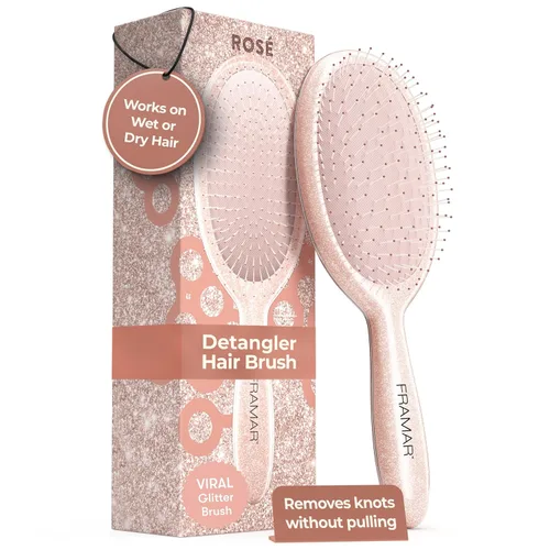 Vista 12 de Framar Cepillo desenredante para cabello rizado – Cepillos para el cabello para mujeres, desenredante húmedo, cepillo para cabello húmedo