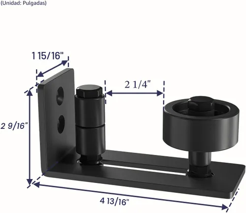 Vista 5 de SMARTSTANDARD - Guía de suelo para puerta corredera de granero para rodillo ajustable inferior - 8 opciones de configuración para bricolaje - Diseño