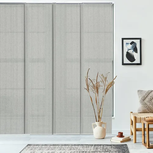 Vista 8 de GoDear Design - Persianas verticales ajustables para puertas corredizas de vidrio, de 45.8" a 86" de ancho, hasta 96" de alto, riel extensible
