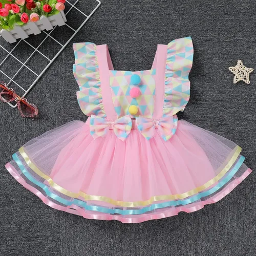 Vista 2 de AWIBMK Disfraz de carnaval para niñas pequeñas, disfraz de Halloween, fiesta de cosplay, disfraz de princesa para cumpleaños, vestido de mameluco