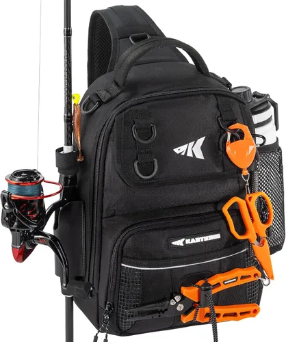Vista 9 de KastKing Bolsa de Pesca con Eslinga BaitSpace, Mochila de Pesca con Soporte para Caña y Bebidas, Bolsa de Aparejos para Equipo de Pesca