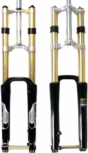 BUCKLOS 26 27.5 29 MTB bicicleta suspensión horquilla 7.087 in viaje, bicicleta de aleación de magnesio cuesta abajo tenedores 0.787 in eje, 1-1/8