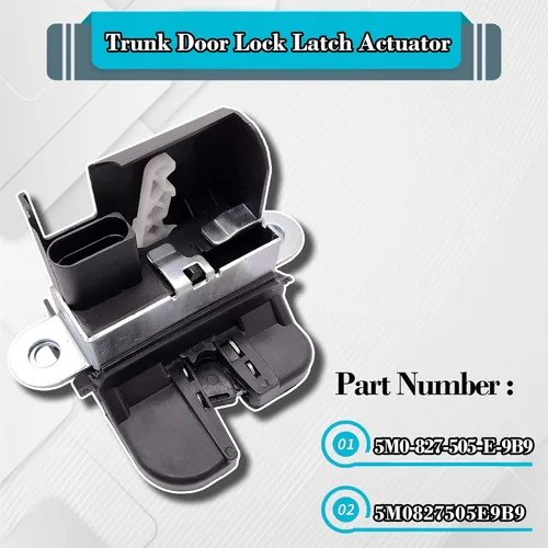Vista 4 de Tapa de maletero de escotilla trasera, portón elevador/puerta trasera, pestillo de liberación del pestillo, motor 5M0827505E9B9 para 2009-2014 VW