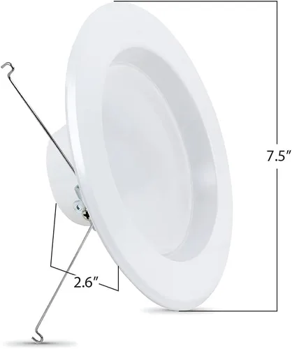 Vista 3 de Feit Electric Lámpara empotrable LED de 5 a 6 pulgadas - Moldura premontada - Adaptador de base estándar - CCT de 2700 K blanco suave - Regulable