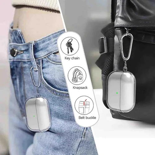 Vista 7 de Premium Silicone Case Compatible for Airpods 3, 2 Pack Soft Protective Silicone Case Cover and Skin with Keychain for Airpods 2021