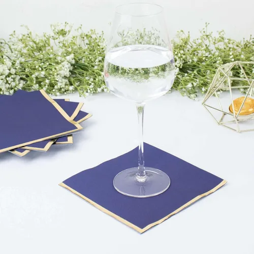 Vista 163 de Efavormart 50 Pack Servilletas de papel para fiestas de 2 capas suaves verde oliva con borde dorado de oro, servilletas para cenas, cócteles