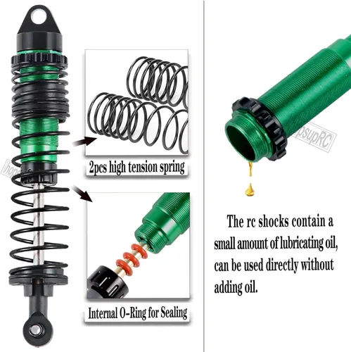 Vista 3 de Big Bore RC Shocks - Piezas de mejora para 1/10 Rustler/Stampede 2WD, Brazo A de Aluminio y Bloque de Caster y Bloques de Dirección y Portadores