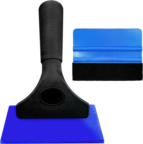 Augeny Kit de tinte para ventana de automóvil, kit profesional de envoltura de vinilo con espátula de fieltro, aplicación de instalación de película