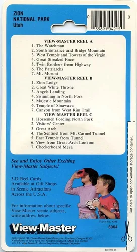 Vista 2 de ViewMaster - Parque Nacional Zion, Utah - 3 carretes en tarjeta - NUEVO por 3Dstereo ViewMaster