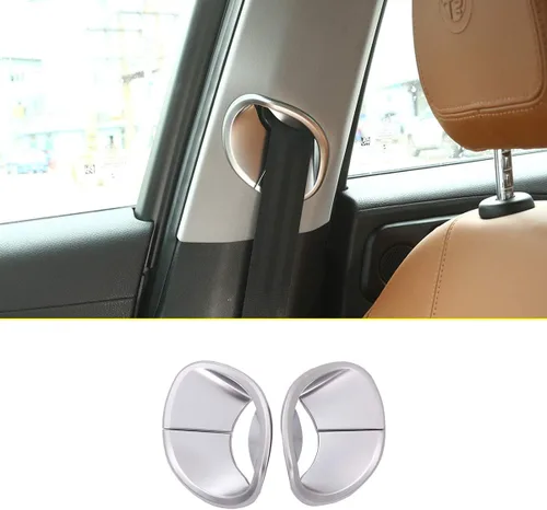Vista 3 de ABS coche interior delantero cinturón de seguridad cinturón de seguridad cubierta ajuste etiqueta engomada para Alfa Romeo Giulia 2017 2018 2019