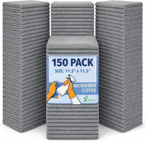 Vista 16 de GREEN LIFESTYLE Chamois - Paquete de 6 toallas de microfibra de microfibra sin bordes, toalla de microfibra para automóvil, toallas de secado