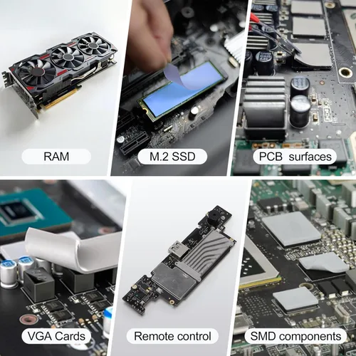 Vista 7 de Kit de Almohadillas Térmicas Aairhut: 4 láminas pre-marcadas de 100x100mm (0.5mm + 1mm + 1.5mm + 2mm) - Cada una produce 100 almohadillas de 10 x