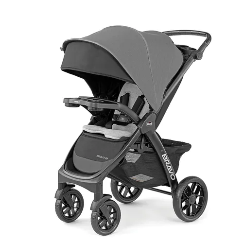 Vista 16 de Sistema de viaje Chicco Bravo 3 en 1 Trio, cochecito Bravo Quick-Fold con asiento de automóvil infantil KeyFit 30 y base, combo de asiento