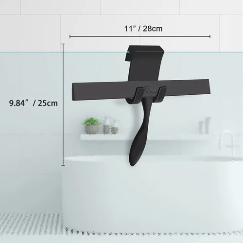 Vista 5 de Escobilla de goma para puerta de cristal de ducha, escobilla de ducha de 11 pulgadas para puertas de cristal, limpiaparabrisas de silicona para baño