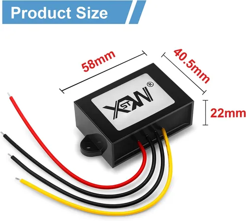 Vista 3 de DC 48V 1.5A 72W fuente de alimentación elevadora, convertidor de voltaje de 12V a 48V con regulador