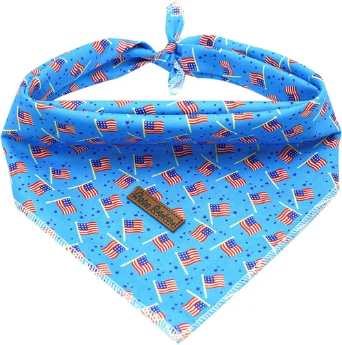 Vista 16 de Pañuelo para perro del Día de la Independencia, 1 bandana con estampado de bandera estadounidense, bandanas de verano, bufanda, bufanda cuadrada