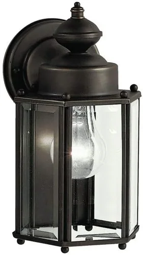 Kichler 9618OZ Patio Wall Sconce Lantern Outdoor Lighting, Bronze 1-Light (6" W x 11" H) 100 Watts
