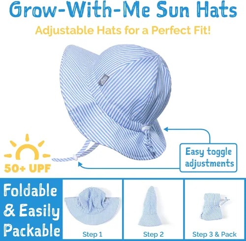 Vista 2 de JAN & JUL Adjustable Cotton Floppy Sun Hat with 50+ UPF Protection