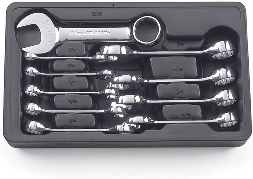 Vista 7 de GEARWRENCH Juego de 10 piezas de 12 puntos de llaves combinadas anchas, métrico - 81904