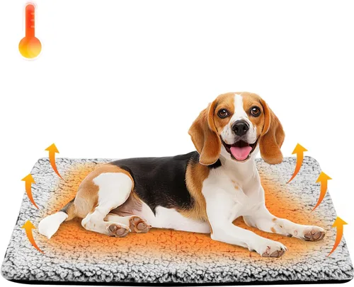 Cama Autocalentable para Gatos, Almohadilla Térmica Súper Suave para Jaula de Perros, Sofá, Piso, Lavable, Antideslizante, Tapete Autocalentable