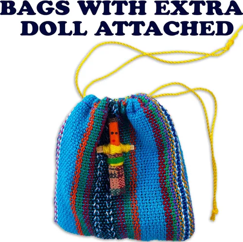 Vista 4 de 3 bolsas con muñecas de preocupación de Guatemala, 6 muñecas súper lindas en cada bolsa, muñecas de Guatemala, mayas, problemas, ansiedad, personas