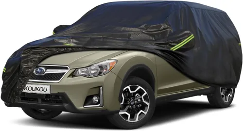 Vista 33 de KouKou Funda impermeable para automóvil SUV adecuada para BMW X1 de 2009 a 2025, 7 capas a prueba de viento para todo tipo de clima, cubierta