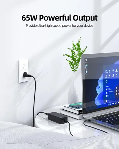 Vista 7 de Cargador USB-C apto para Lenovo ThinkPad X1 Carbon, Yoga, Nano, Fold 16, titanio, Gen 11 10 9 8 7 6 5 4 3 2 1, 65 W, 45 W