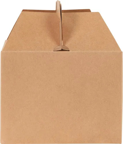 Vista 11 de Restaurantware Bio Tek - Cajas de regalo de 10.2 x 5.9 x 6.9 pulgadas con asas, 100 cajas rectangulares a dos aguas, con pestaña segura, resistentes