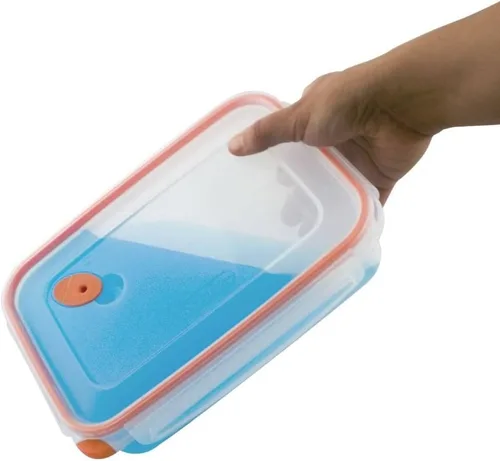 Vista 2 de STERILITE Contenedores de almacenamiento de alimentos, 8.3 tazas, naranja