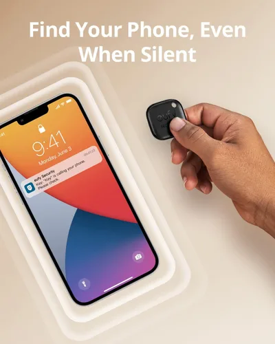 Vista 6 de eufy Security de Anker SmartTrack Link (negro, paquete de 1), no compatible con Android, funciona con Apple Find My (solo iOS), buscador de llaves