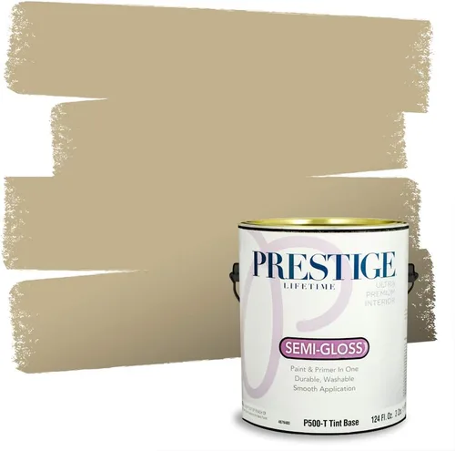 Vista 193 de PRESTIGE Pinturas de pintura exterior e imprimación en uno, 1 galón, plano, combinación comparable de Benjamin Moore* Manzanilla*