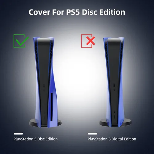 Vista 2 de NexiGo Juego de fundas de accesorios para PS5, placa frontal para controlador PS5 y cubierta protectora para Playstation 5 Disc Edition, funda