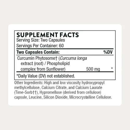 Vista 2 de THORNE - Curcumin Phytosome 500 mg (Meriva) - Sustained Release, Clinically Studied - Supports Healthy Inflammatory Response in Joints, Muscles, GI