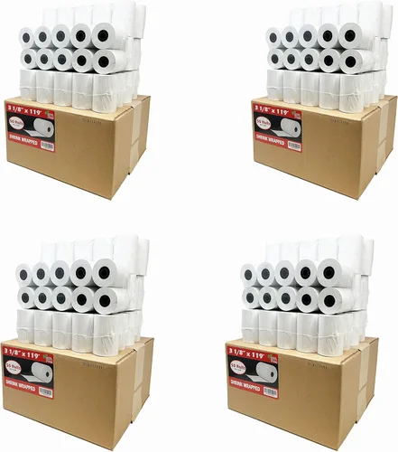 Vista 34 de (200 rollos) 2 1/4 pulgadas x 50 pies - Rollos de papel térmico para recibo de 55 GSM, papel alemán de calidad premium, se adapta a todos