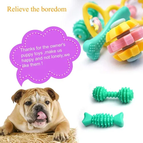 Vista 6 de Juguetes para cachorros para dentición, juguetes masticables para cachorros para la dentición de razas pequeñas, juguetes para masticar perros