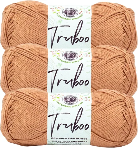 Vista 21 de Lion Brand Yarn Truboo Yarn, Azul (1 madeja)