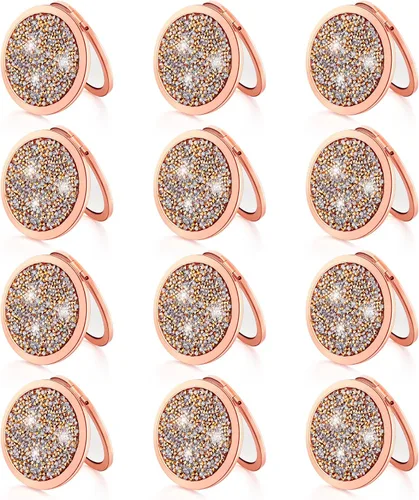 Vicenpal Espejo cosmético compacto de bolsillo redondo para regalos de dama de honor, espejo pequeño de mano para bolso, accesorio de viaje