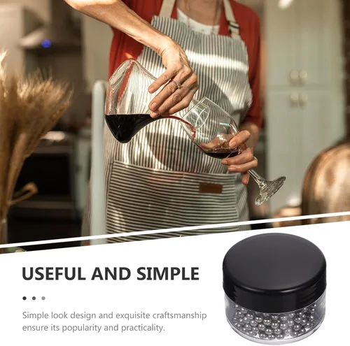 Vista 6 de Hemoton 400 cuentas limpias de acero inoxidable de 0.118 in para jarra de vino, botella de vidrio, jarrón, jarra, bolas de limpieza, esferas