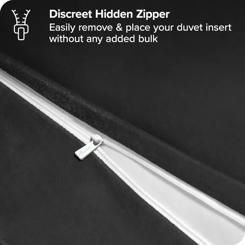 Vista 6 de Bare Home Funda de edredón de forro polar lanudo tamaño extra largo - Funda de edredón de felpa - Súper suave y lujosa - Cierre de cremallera oculta