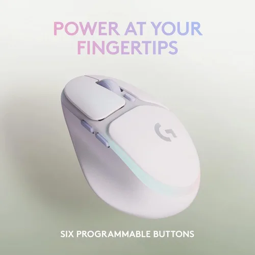 Vista 5 de Logitech G Combo inalámbrico para juegos, teclado G715 y mouse G705, iluminación RGB LIGHTSYNC, velocidad de luz, inalámbrica, Bluetooth, ligero