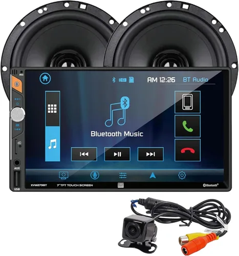 Vista 10 de Dual Electronics DMR74 Pantalla táctil LED digital de 7 pulgadas con pantalla táctil doble DIN Radio estéreo para coche Asistente Push to Talk