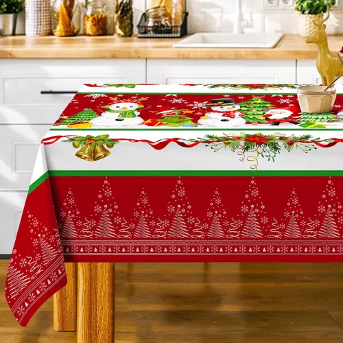 Vista 11 de Mantel Redondo de Pascua, Mantel Redondo de Mesa de Pascua de 70 Pulgadas con Conejo y Huevos, Cubierta de Mesa de Cocina a Cuadros Búfalo