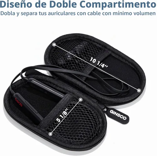 Vista 5 de Ginsco - Funda rígida delgada para auriculares inalámbricos Beats Flex para Sony WI-C100, auriculares inalámbricos con banda para el cuello
